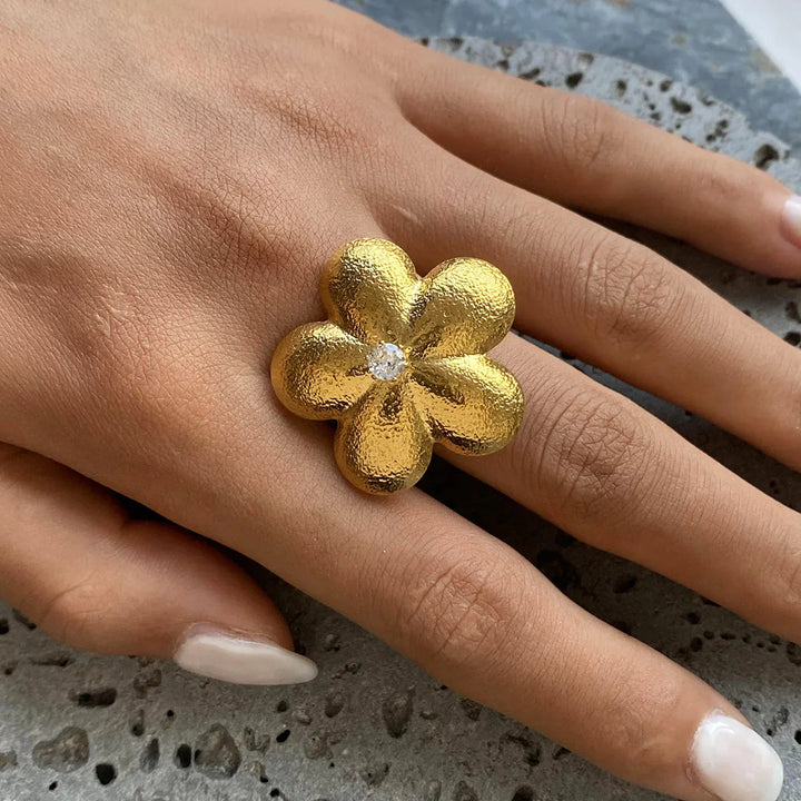 Gold-Plated Flora Gold Petal Ring