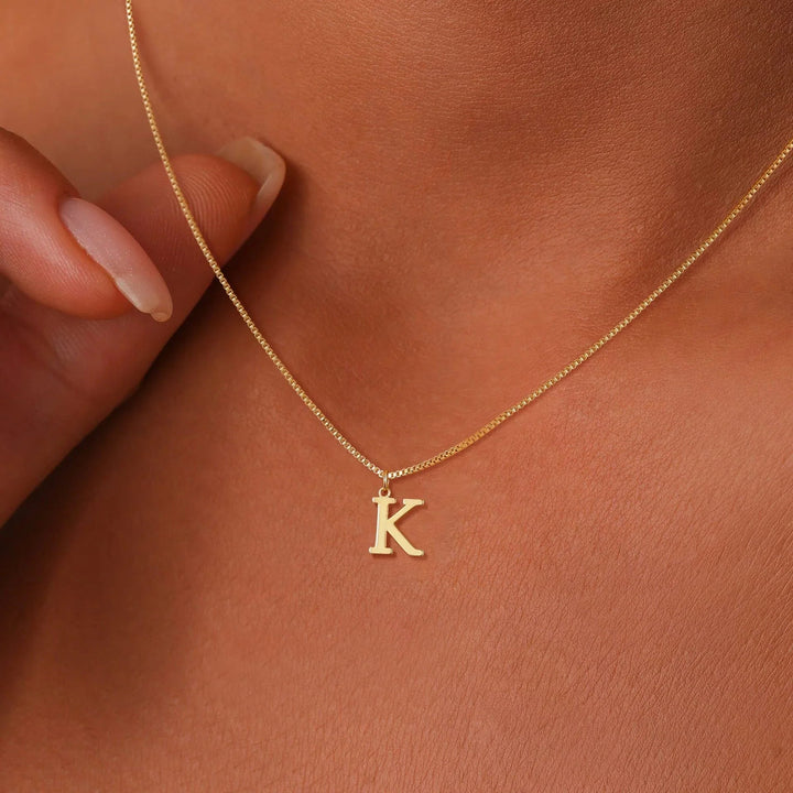 Gold-Tone Letter Initial Pendant Necklace