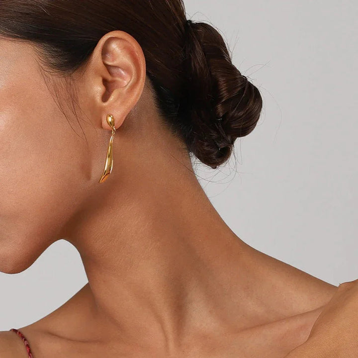 Gold-Plated Drop Earrings