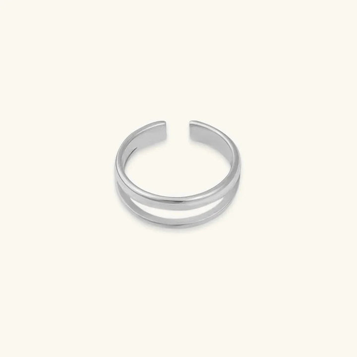 Gold-Plated Layered Band Ring for Women