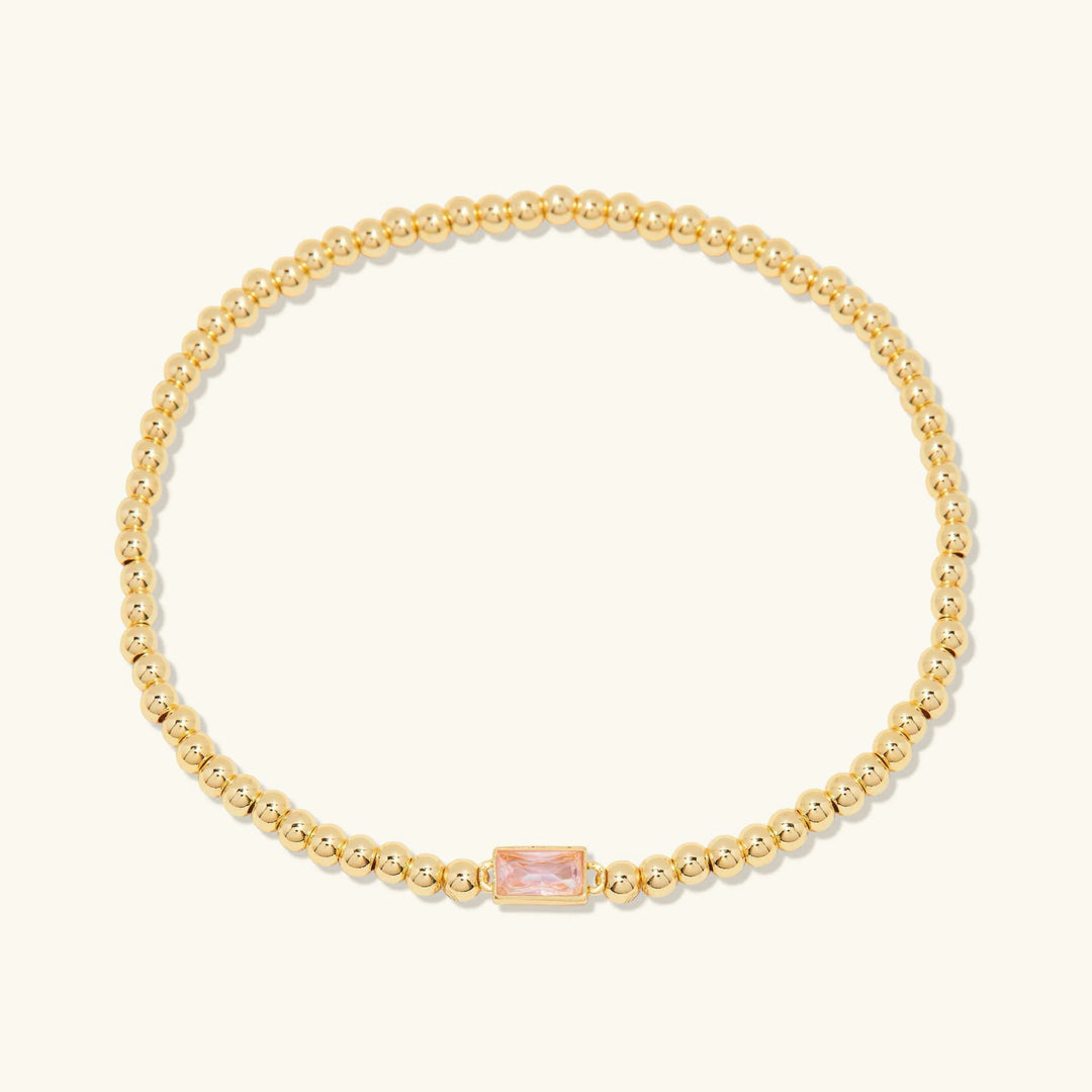 Gold-Plated Celine Birthstone Bracelet