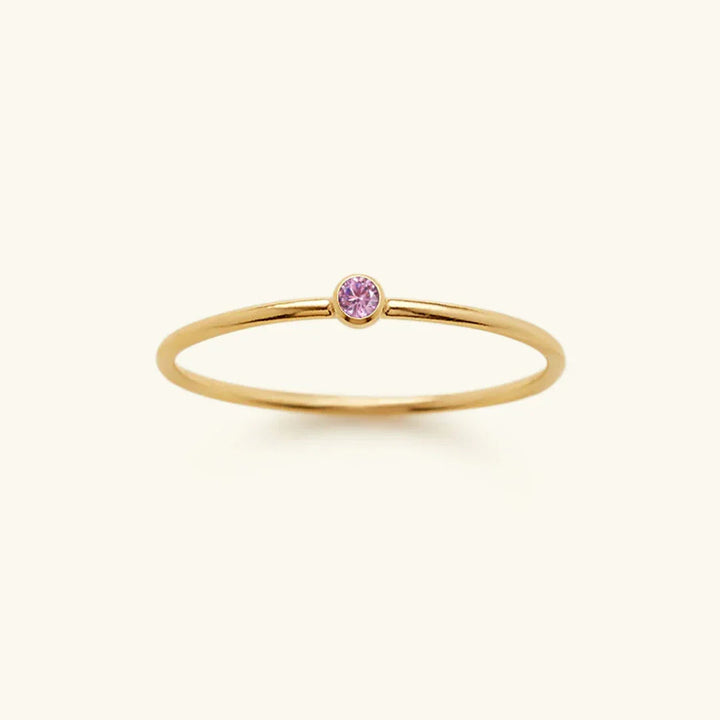 Gold-Plated Crystal Stackable Ring for Women