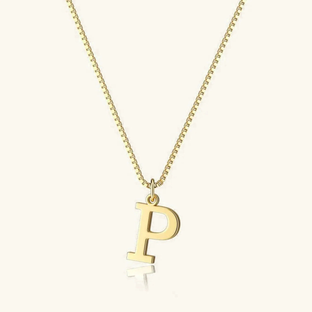 Gold-Tone Letter Initial Pendant Necklace
