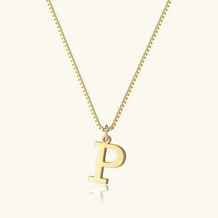 Gold-Tone Letter Initial Pendant Necklace