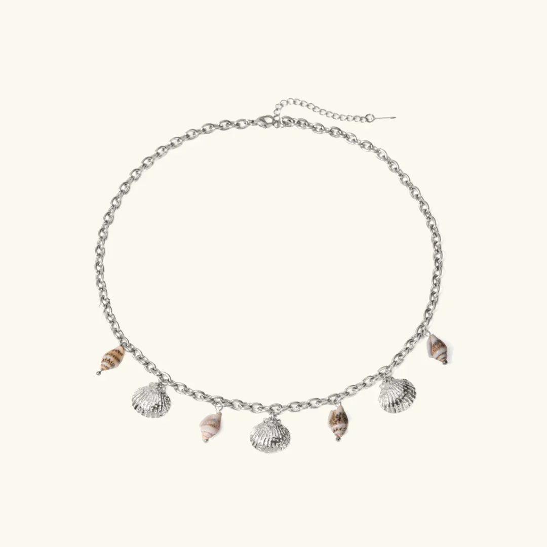 Gold-Plated Necklace with Seashell Pendants