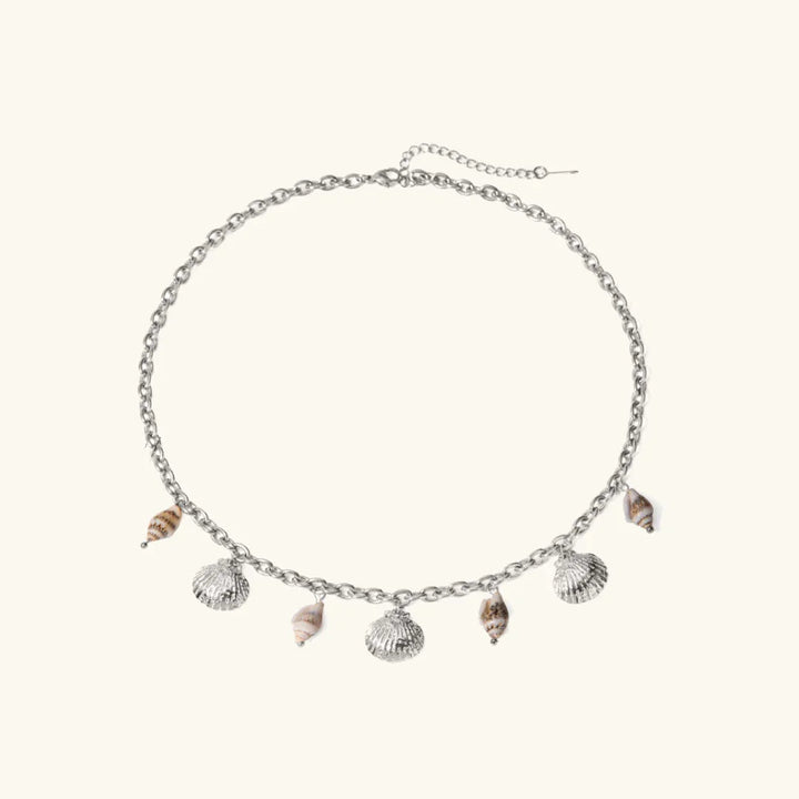 Gold-Plated Necklace with Seashell Pendants