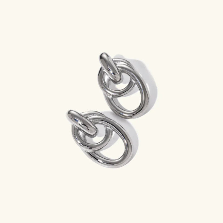 Gold-Plated Multi Hoop Drop Earrings for Women