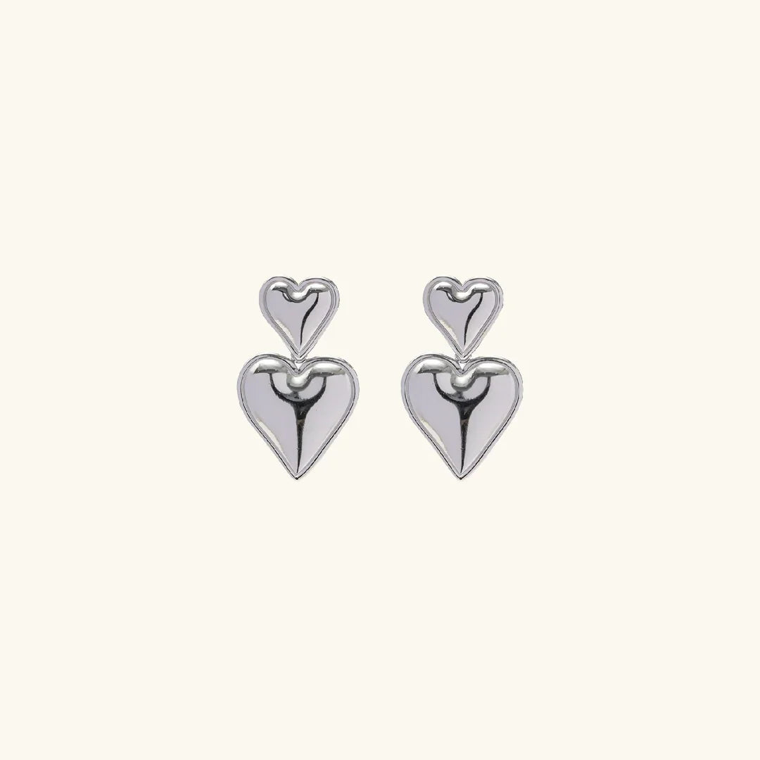 Gold-Plated Heart Earrings