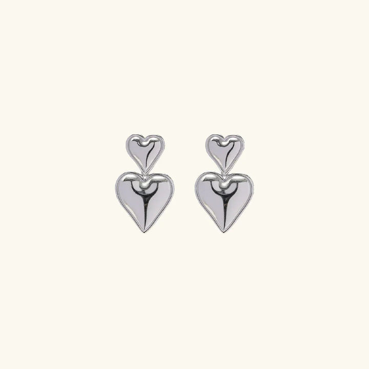 Gold-Plated Heart Earrings