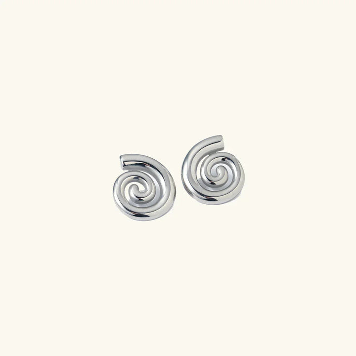 Gold-Plated Spiral Earrings