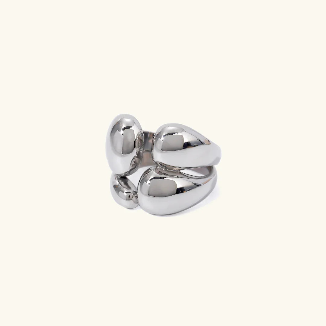 Gold-Plated Ring with Twisted Bands