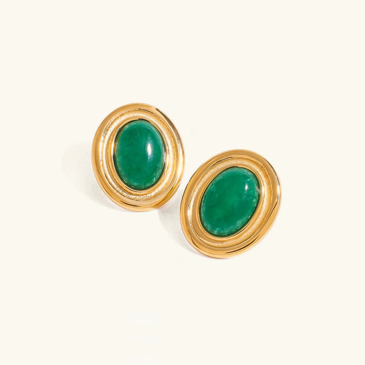 Gold-Plated Crystal Stud Earrings for Women
