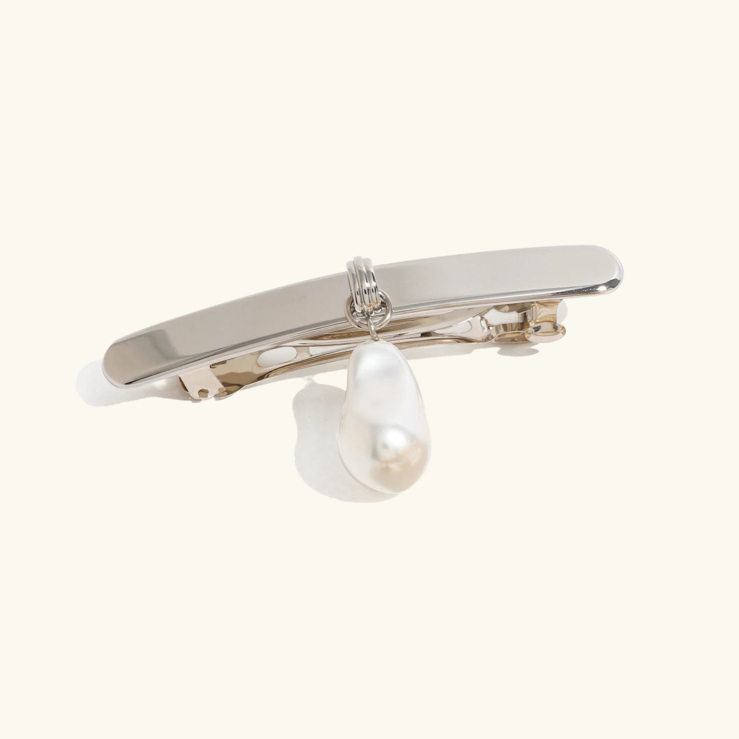Gold-Plated Faux Pearl Hair Clip