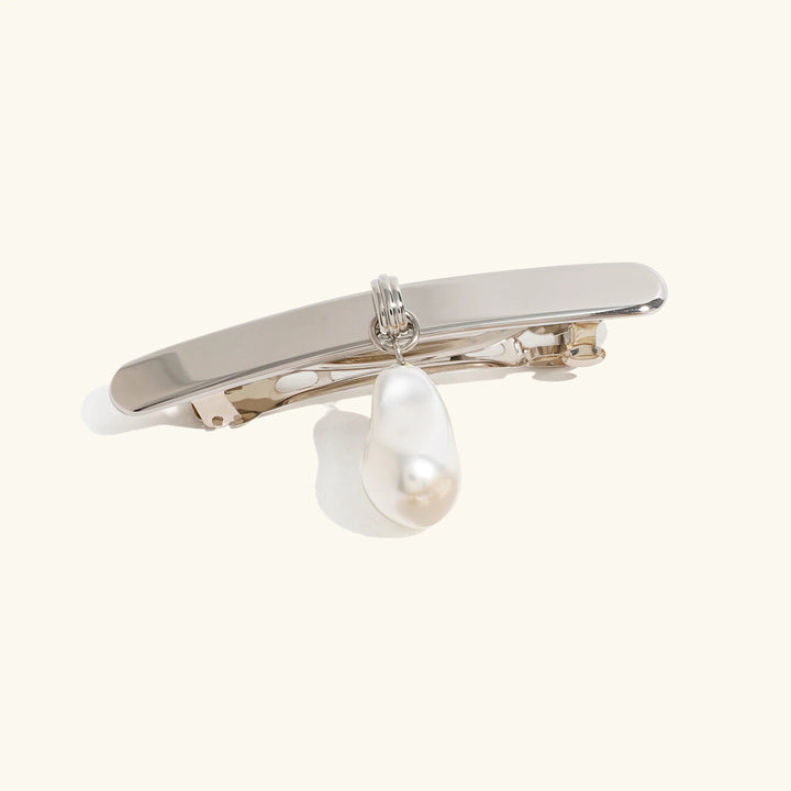Gold-Plated Faux Pearl Hair Clip