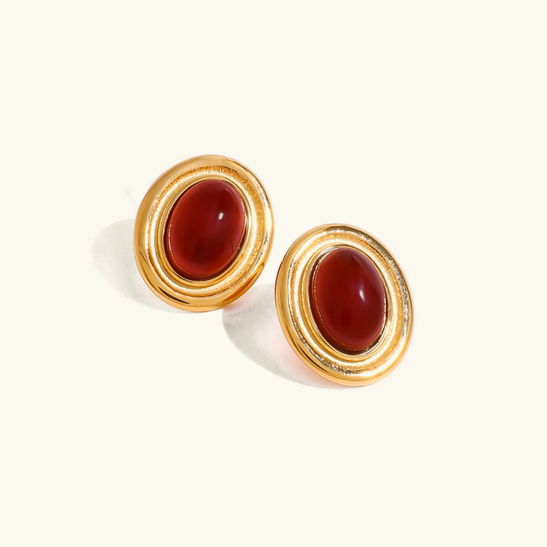 Gold-Plated Crystal Stud Earrings for Women