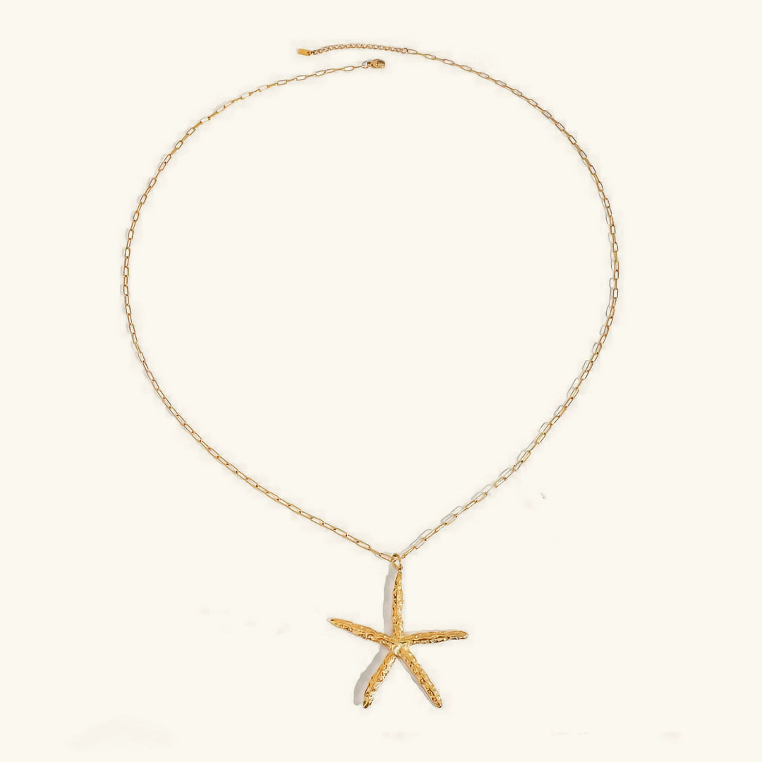Gold-Plated Starfish Pendant Necklace for Women