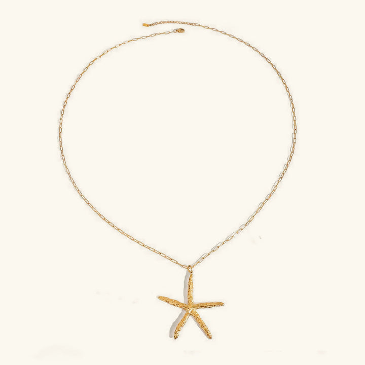 Gold-Plated Starfish Pendant Necklace for Women