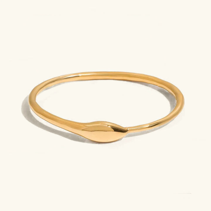Gold-Plated Minimalist Bangle Bracelet for Women