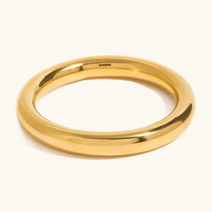 Gold-Plated Smooth Bangle Bracelet for Women
