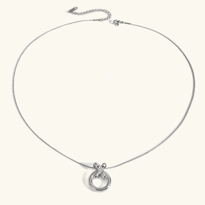 Gold-Plated Hoop Pendant Necklace