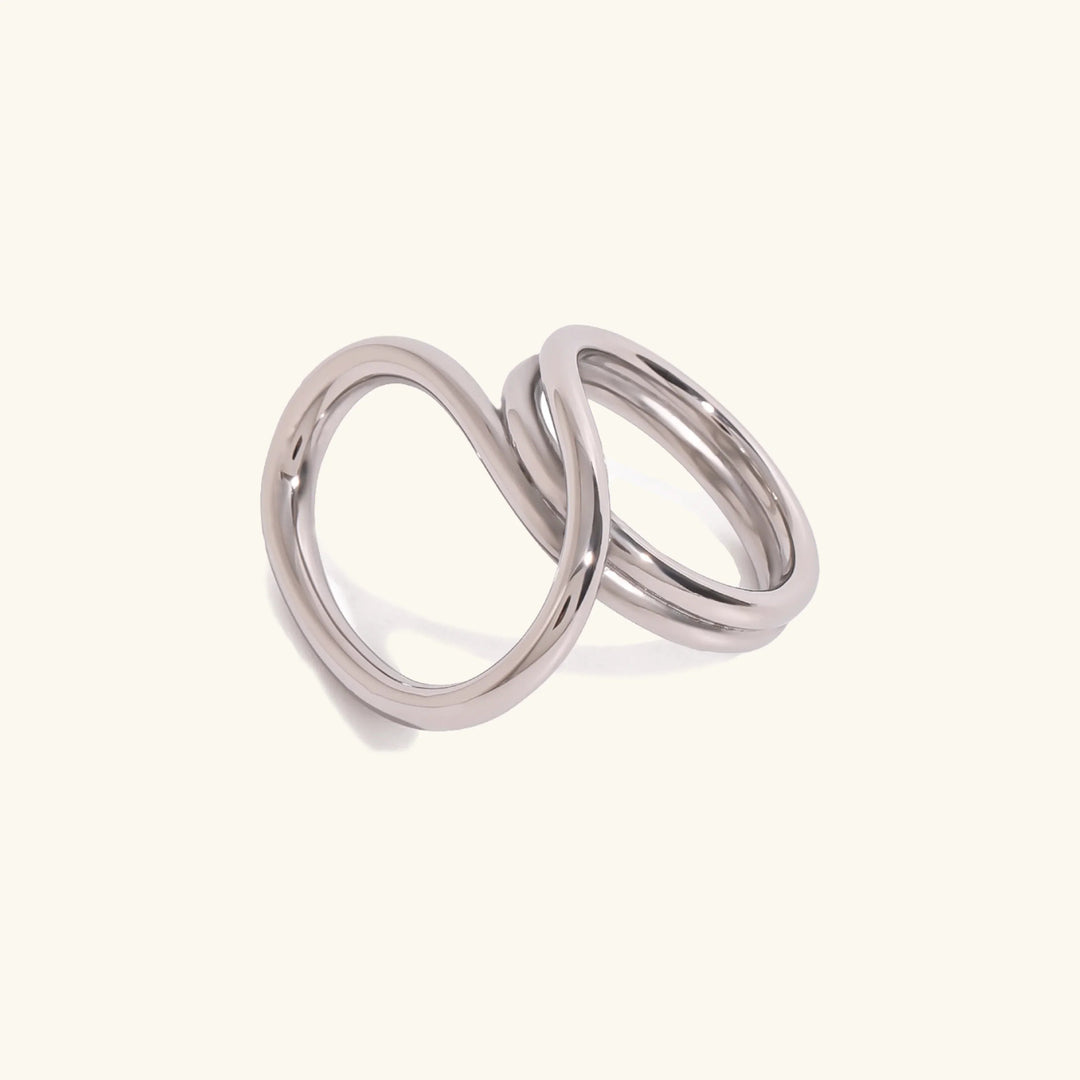 Gold-Plated Contemporary Ring