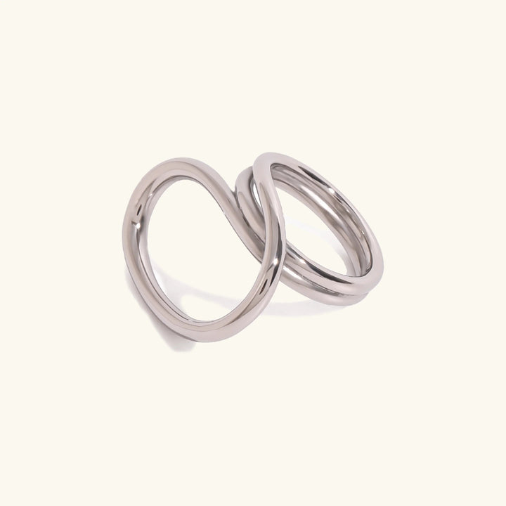 Gold-Plated Contemporary Ring