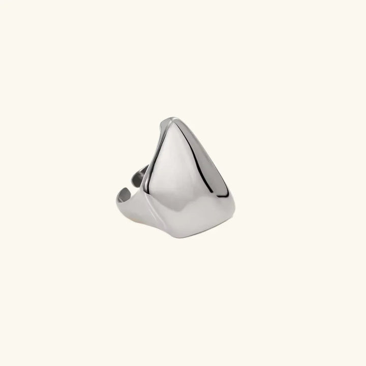 Gold-Plated Geometric Adjustable Ring