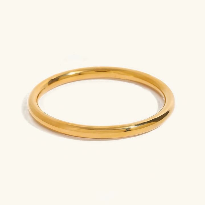 Gold-Plated Smooth Bangle Bracelet for Women
