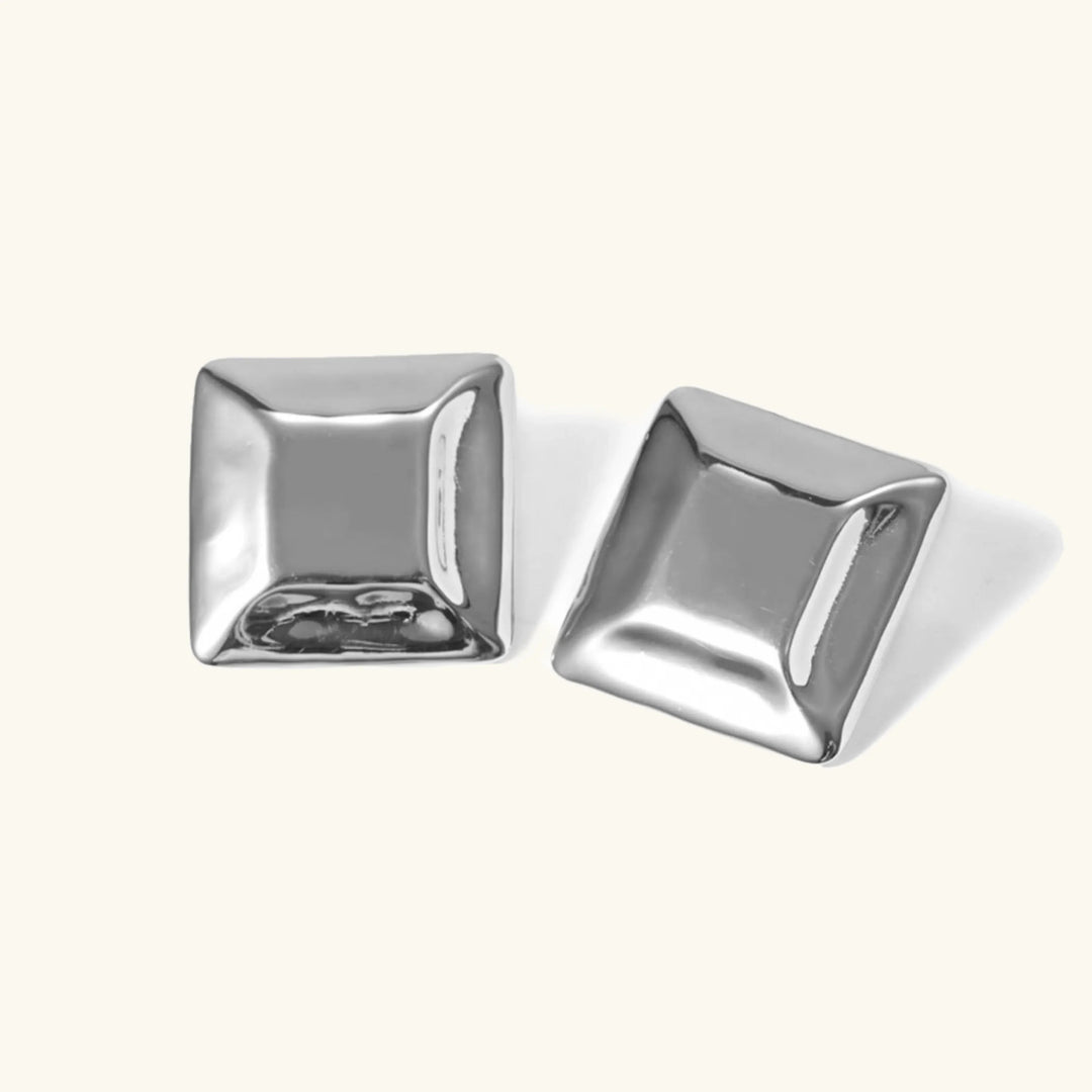 Gold-Plated Chunky Stud Earrings for Women