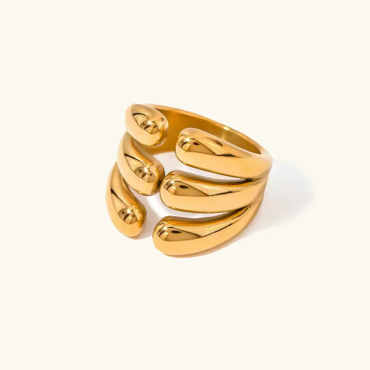 Gold-Plated Layered Statement Ring