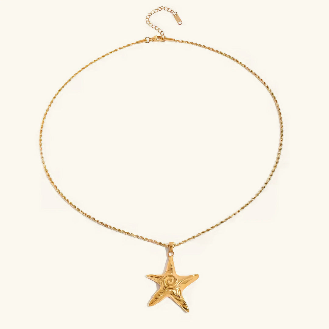 Gold-Plated Starfish Pendant Necklace for Women