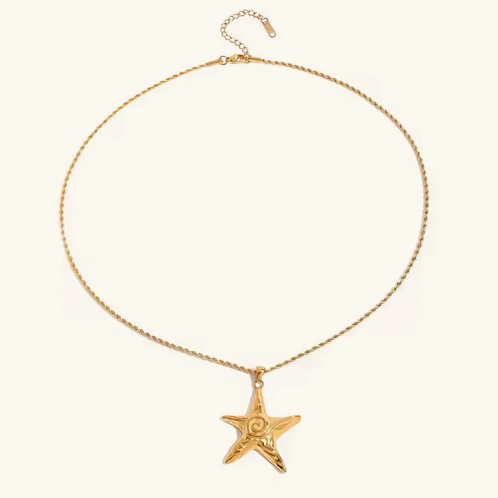 Gold-Plated Starfish Pendant Necklace for Women