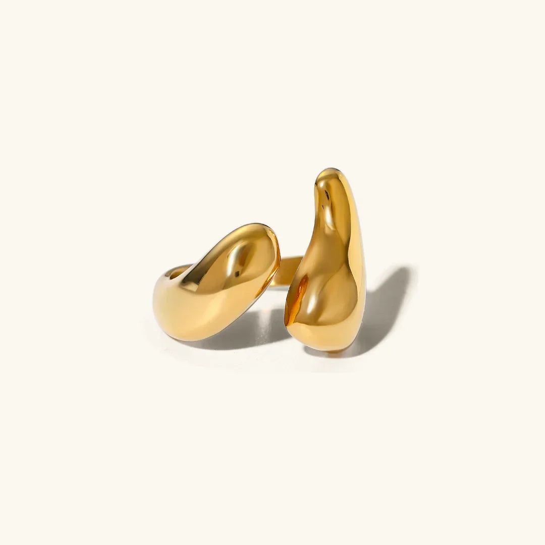 Gold-Plated Geometric Ring