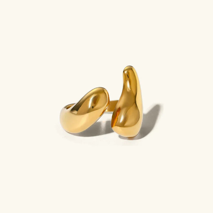 Gold-Plated Geometric Ring