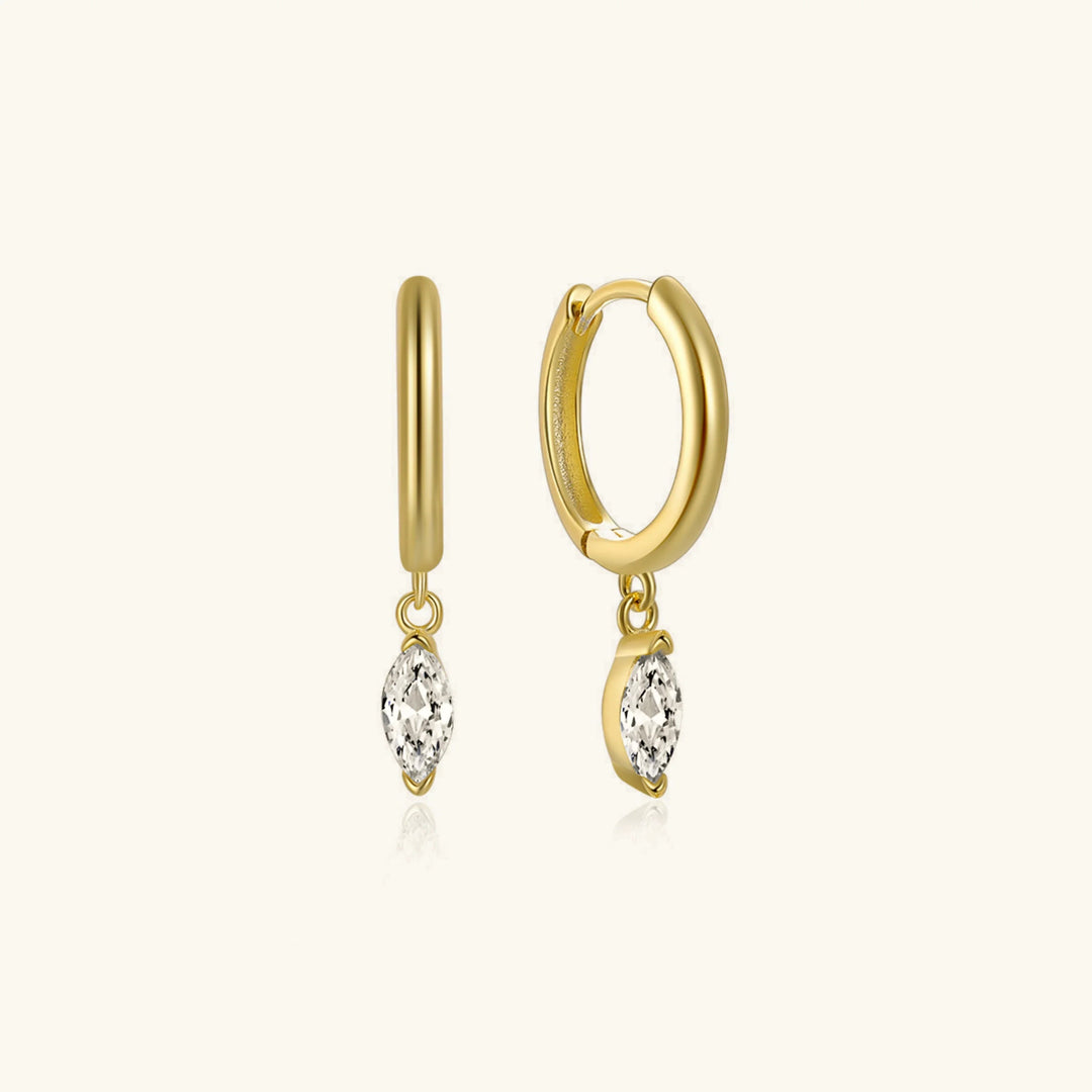 Gold-Plated CZ Huggie Earrings for Women