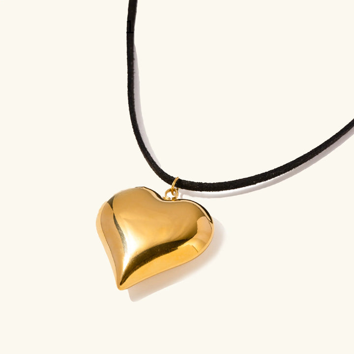 Gold-Plated Heart Pendant Necklace