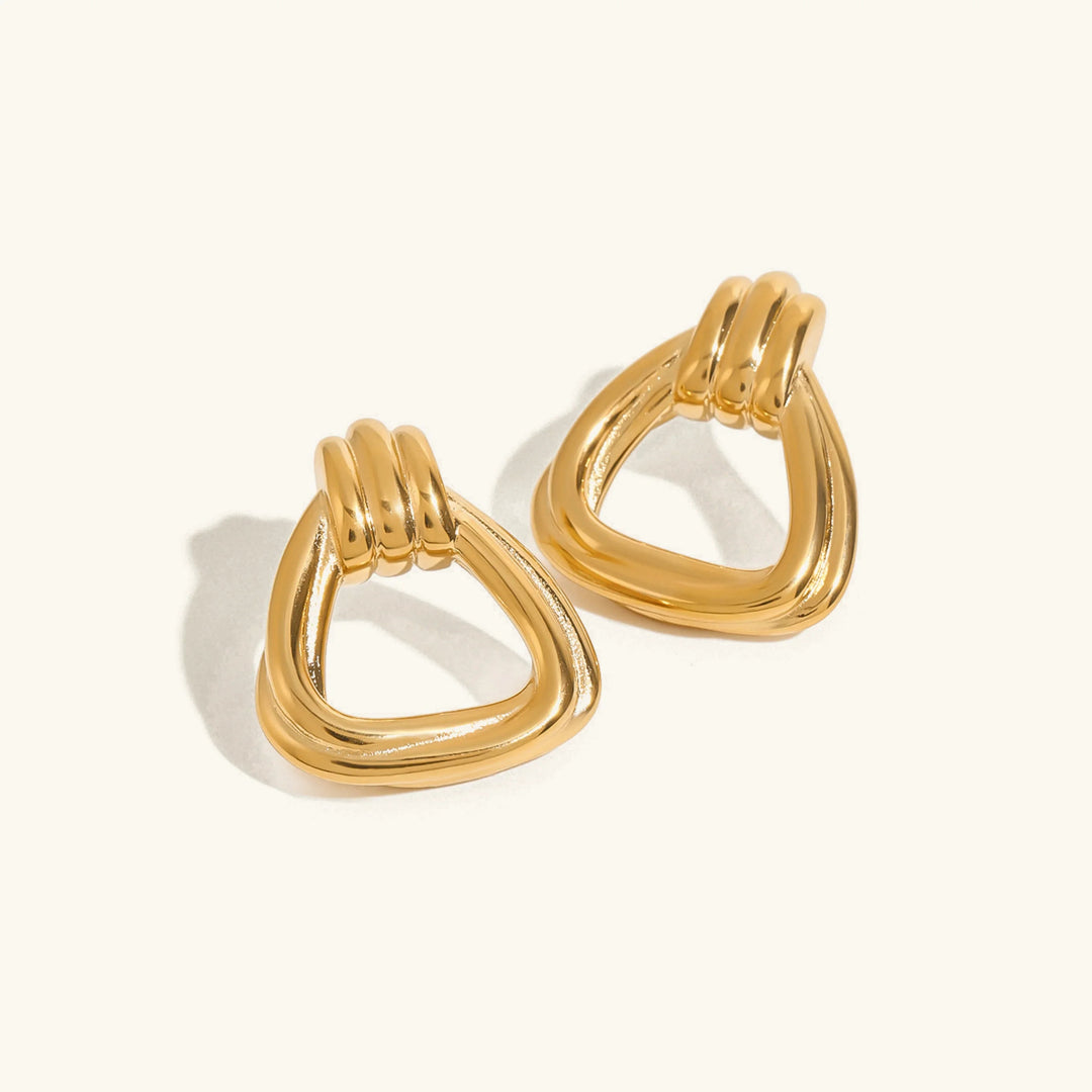 Gold-Plated Knot Drop Earrings for Women