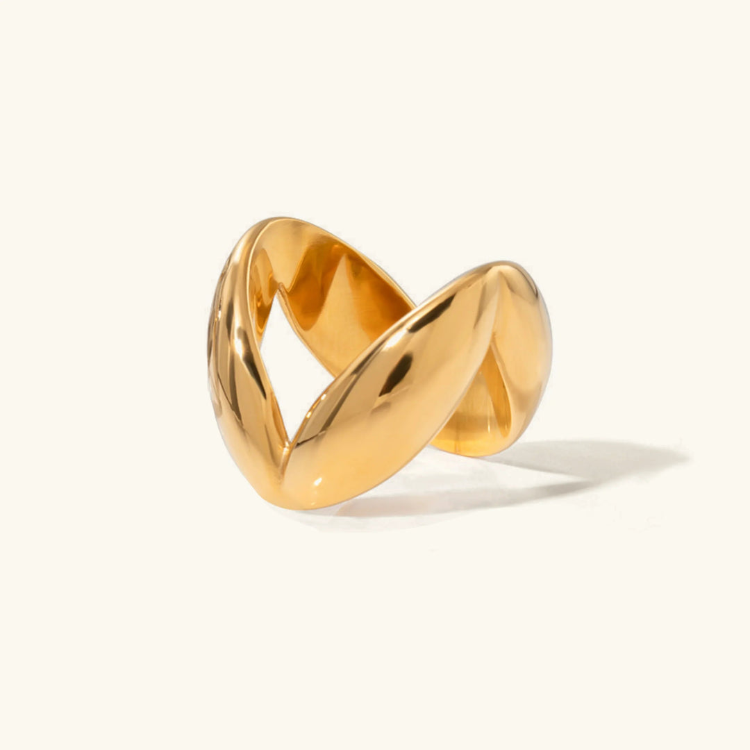 Gold-Plated Margarette Geometric Ring