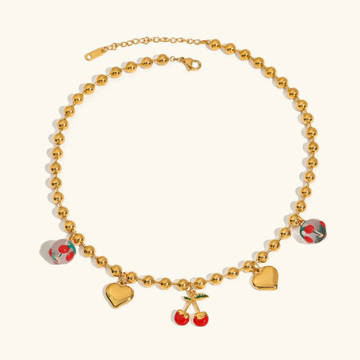 Gold-Plated Charm Chain Necklace for Women