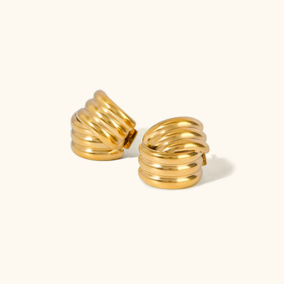 Gold-Plated Stainless Steel Geometric Earrings