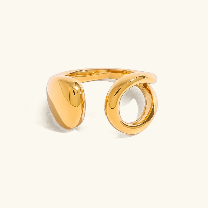 Gold-Plated Sculptural Ring