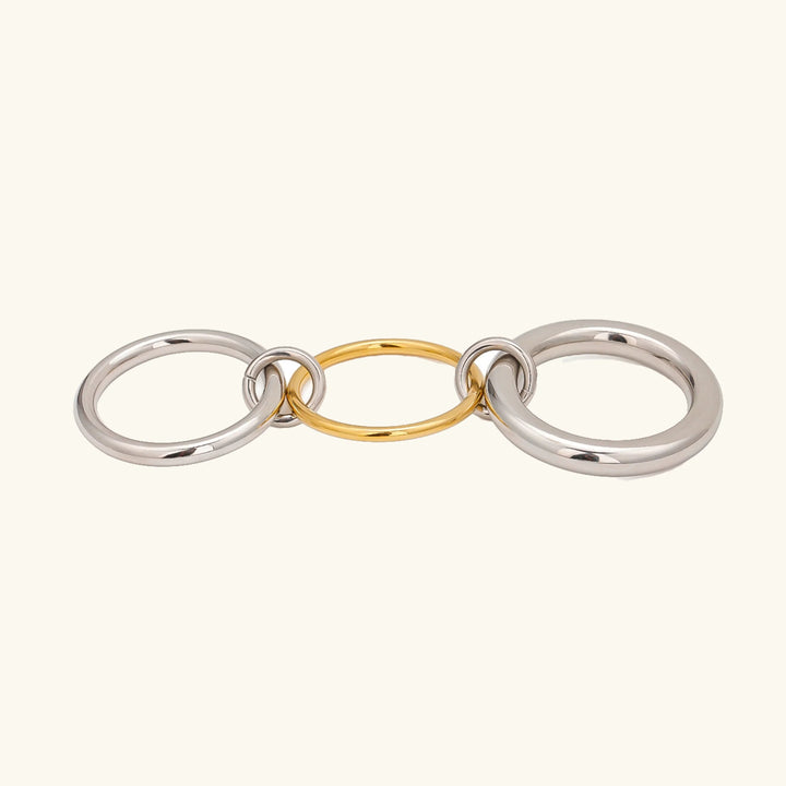 Gold-Plated Silver-Tone Stackable Ring for Women