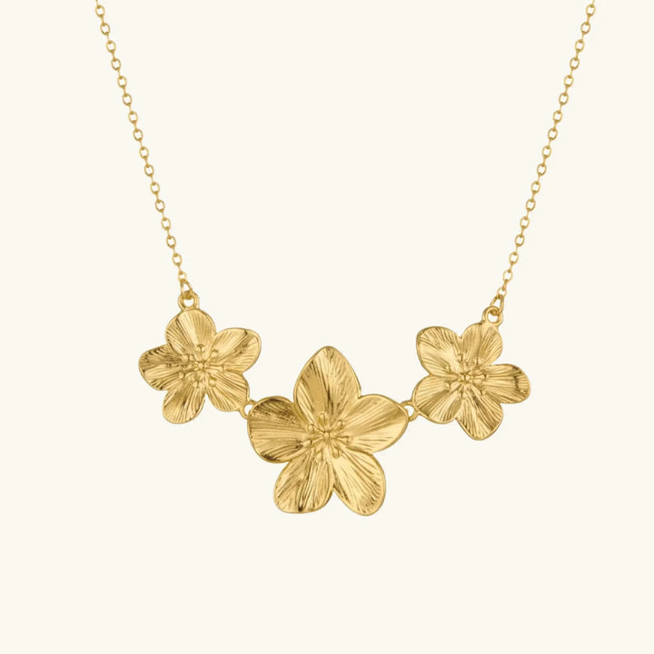 Gold-Plated Floral Pendant Necklace for Women