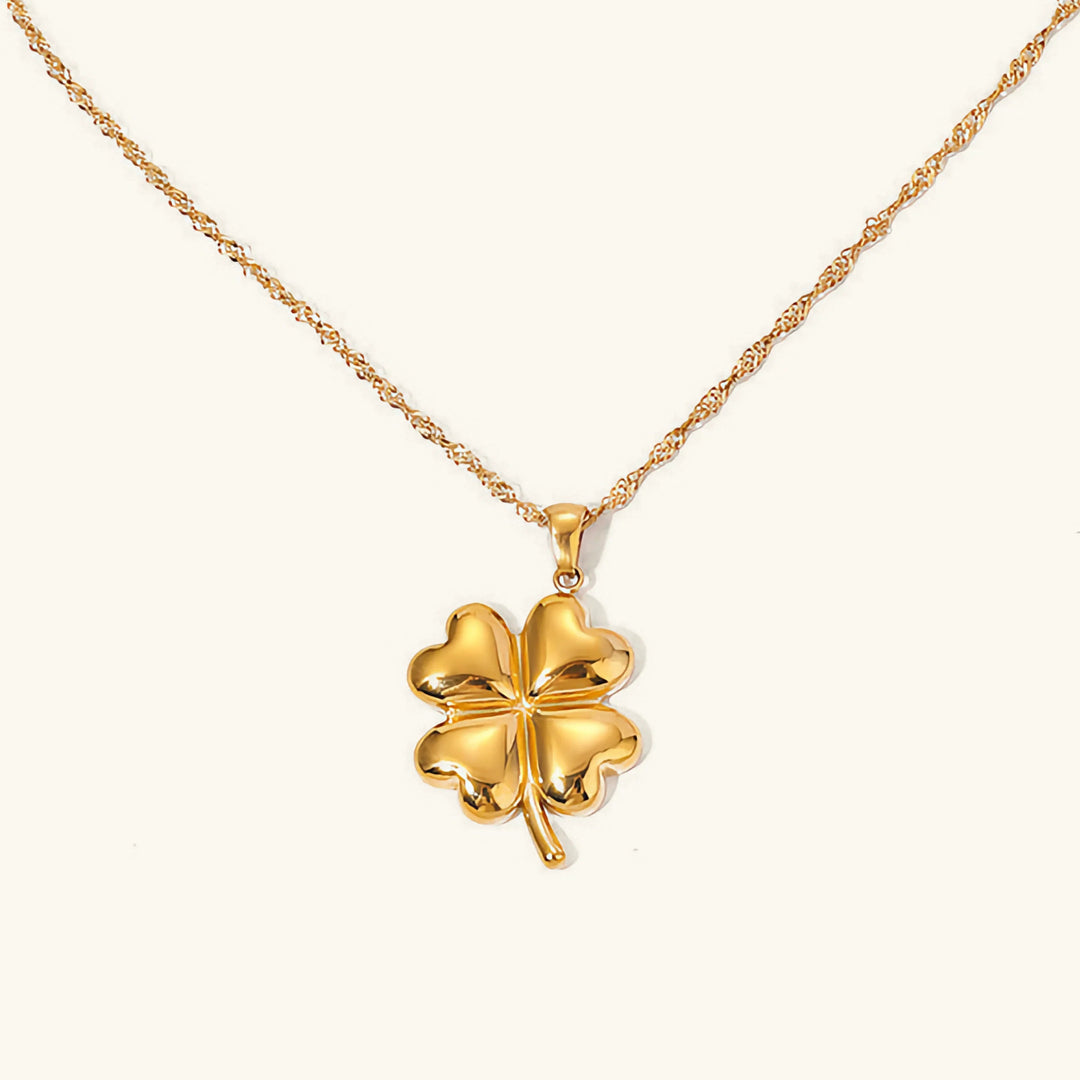Gold-Plated Four-Leaf Clover Necklace