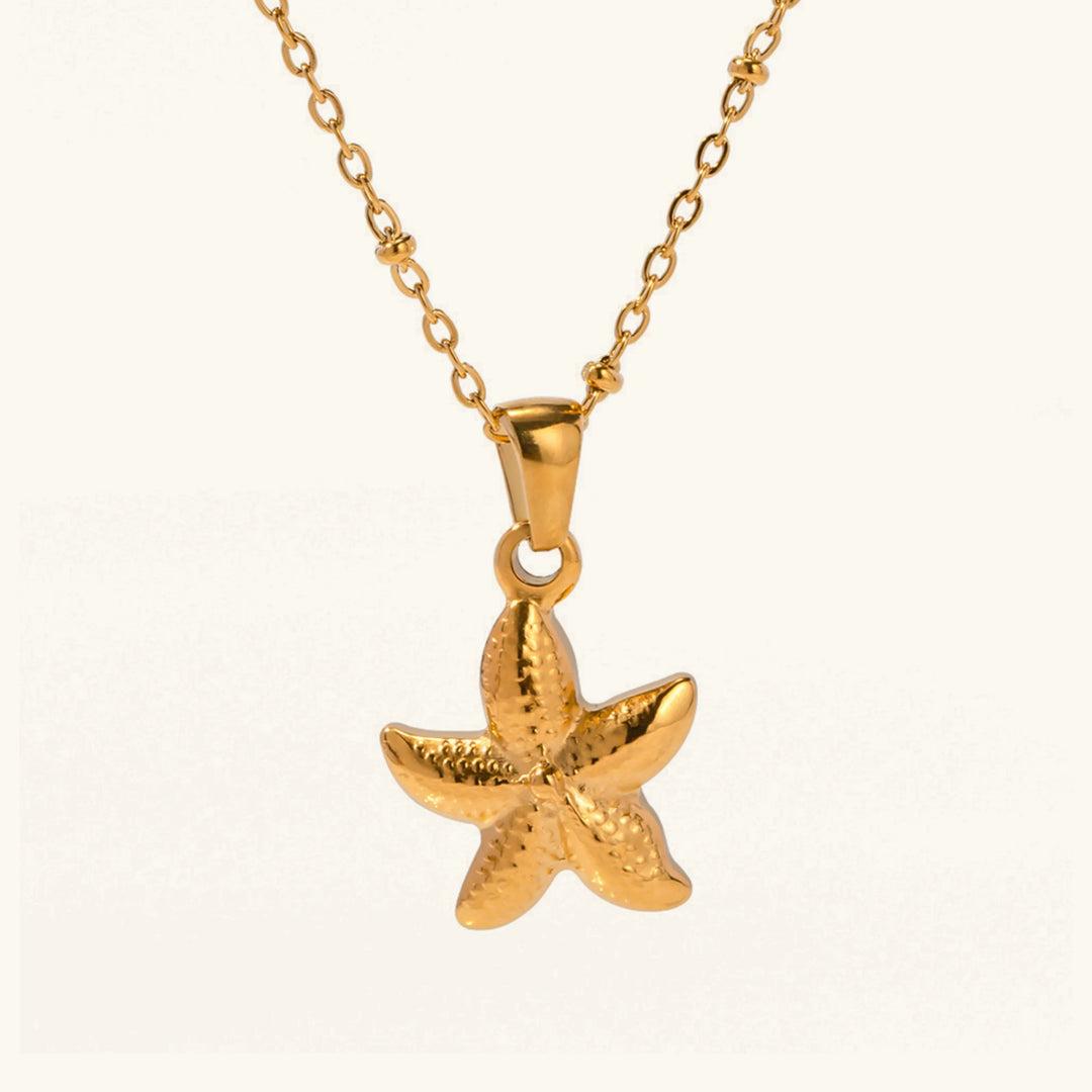Gold-Tone Starfish Pendant Necklace
