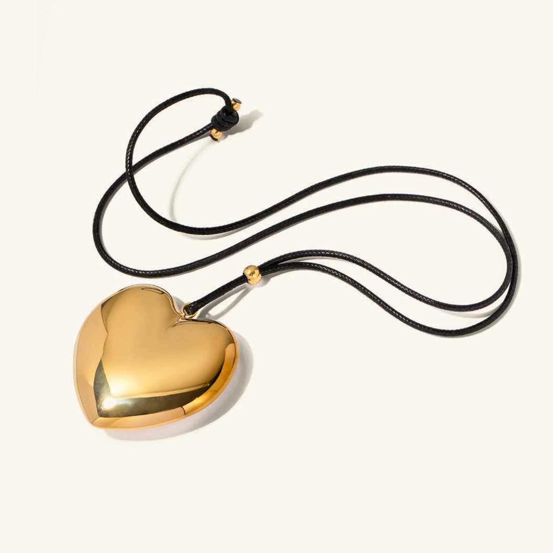 Gold-Plated Heart Pendant Necklace
