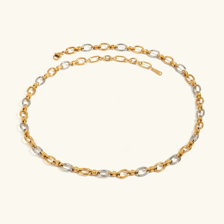 Gold-Plated Silver-Tone Chain Necklace for Women