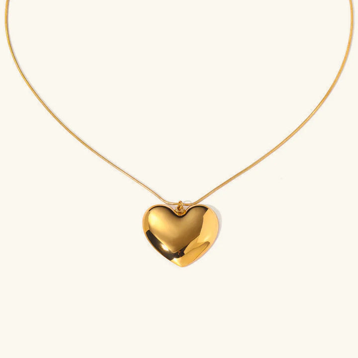 Gold-Plated Heart Pendant Necklace