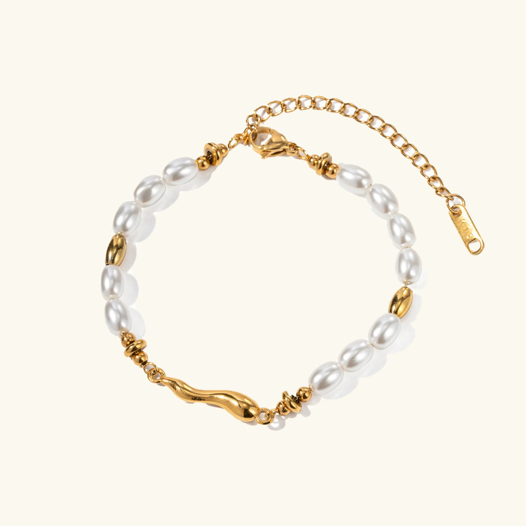 Gold-Plated Freshwater Pearl Bracelet