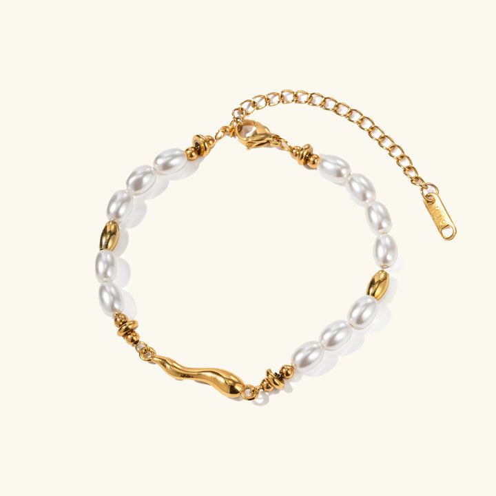 Gold-Plated Freshwater Pearl Bracelet